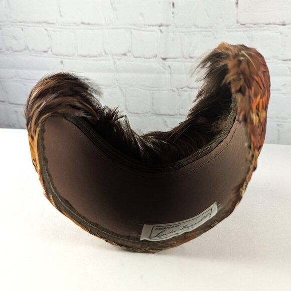 Vintage Linda Farrell Pheasant Fascinator Headband Hat main image 8